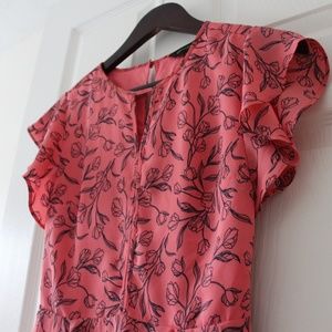 Banana Republic Pink Floral-Print Dress, 00P